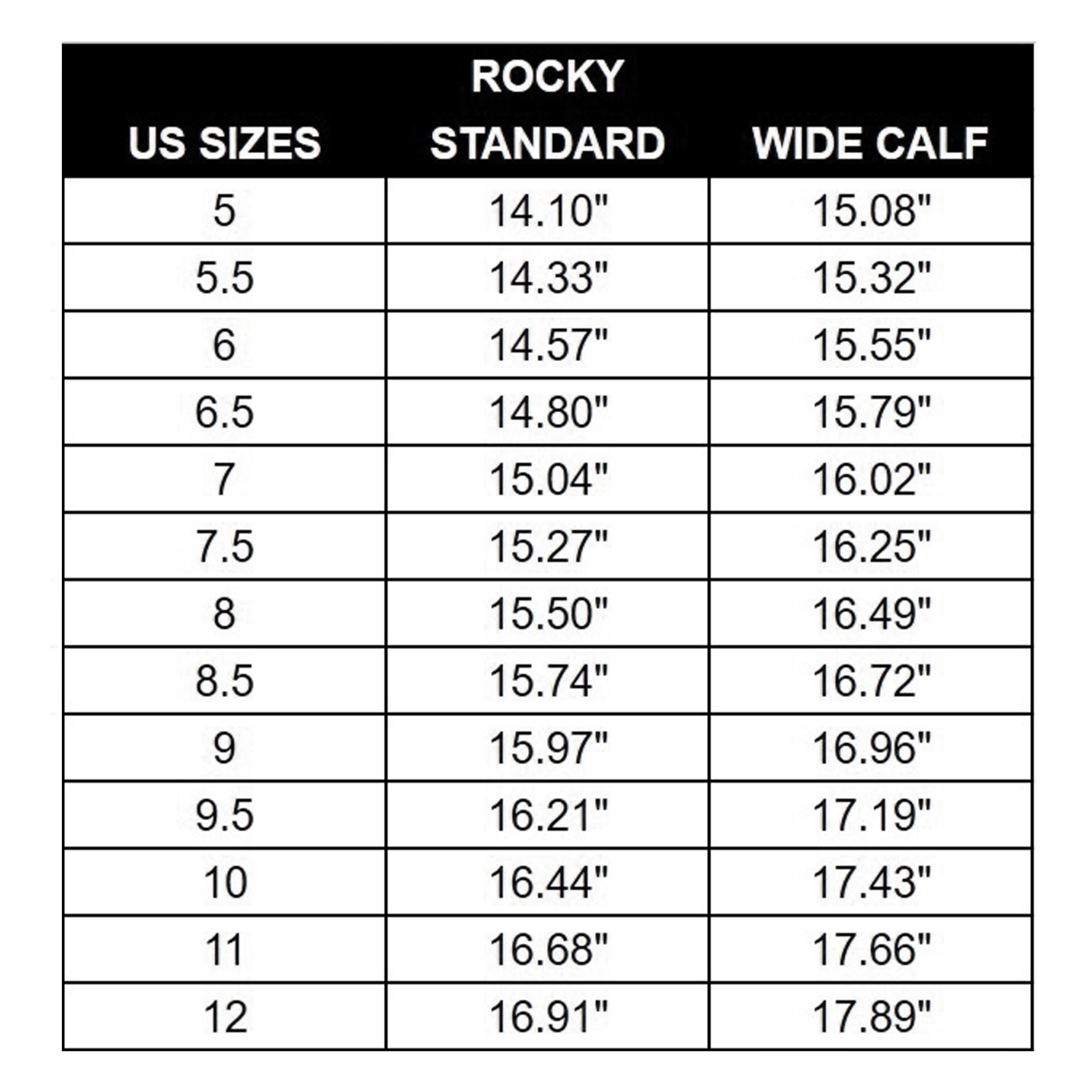 Calf Measurement Chart