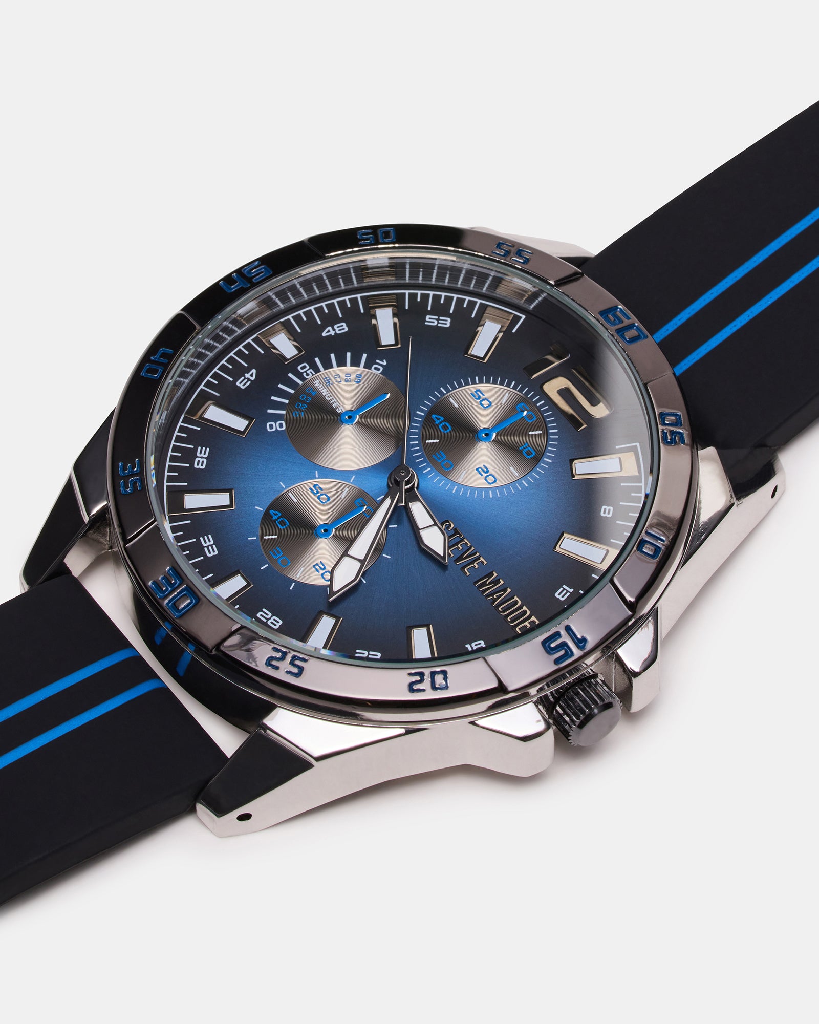 MEN'S ALLOY WATCH BLACK/BLUE