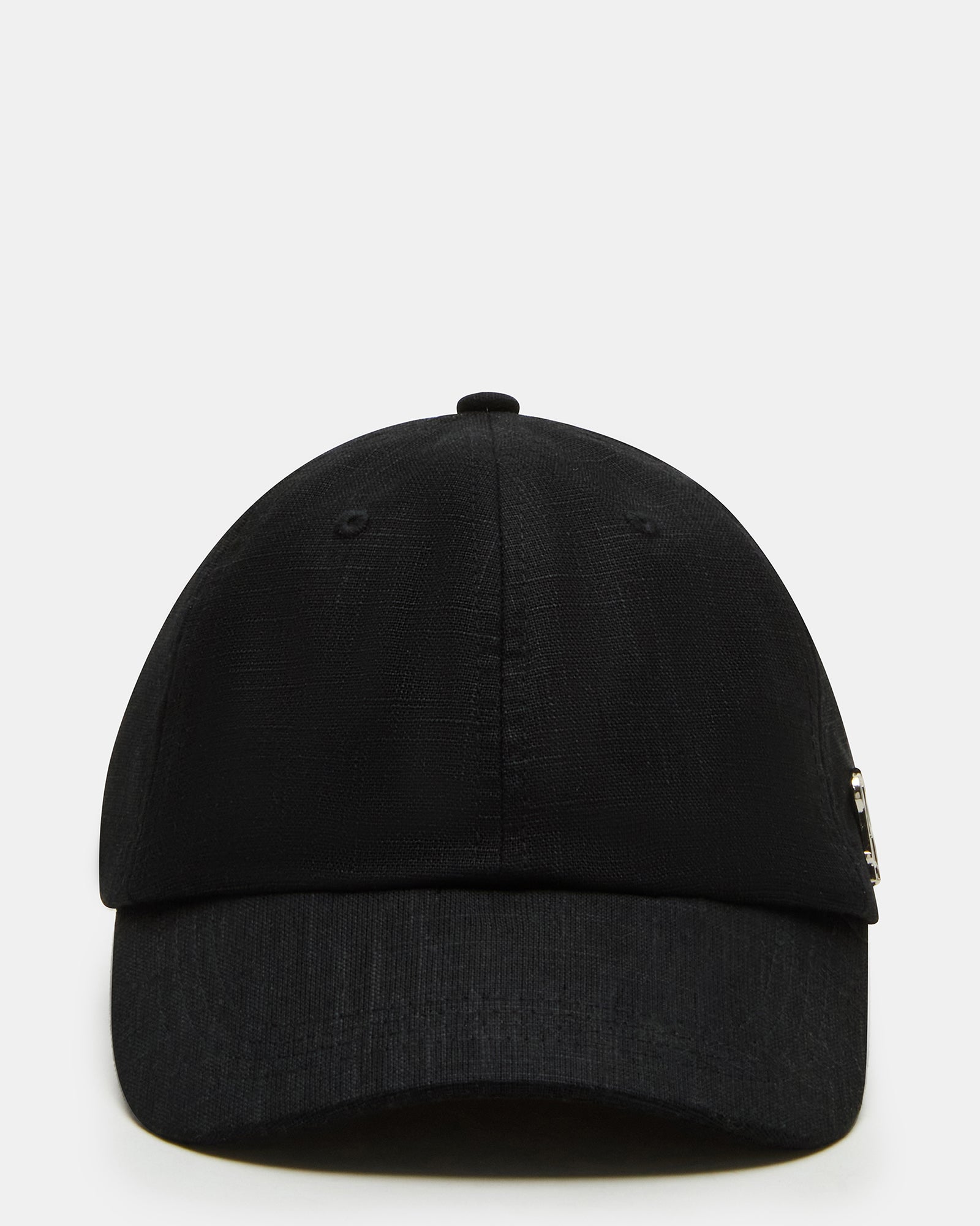 LINEN BASEBALL CAP BLACK