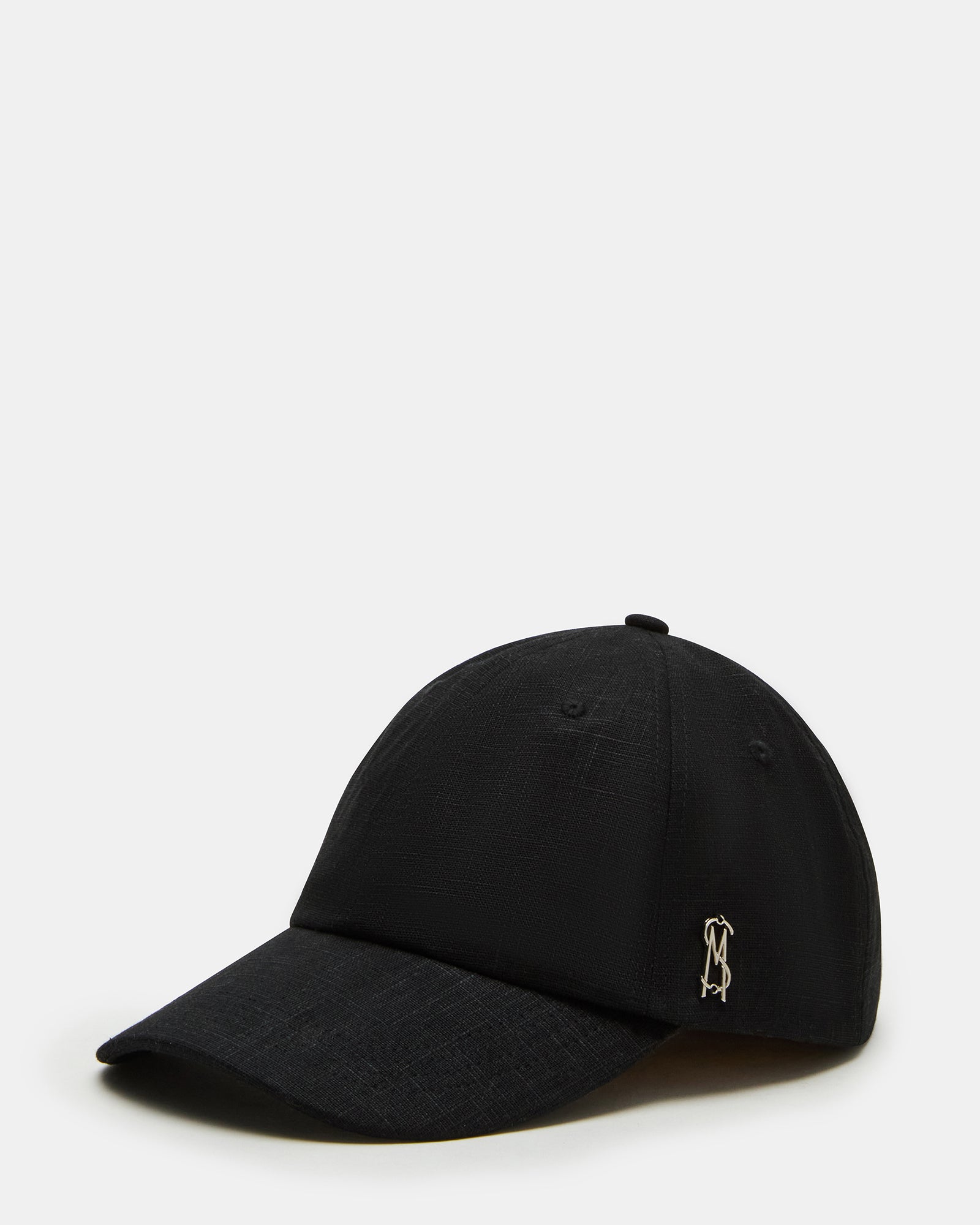 LINEN BASEBALL CAP BLACK
