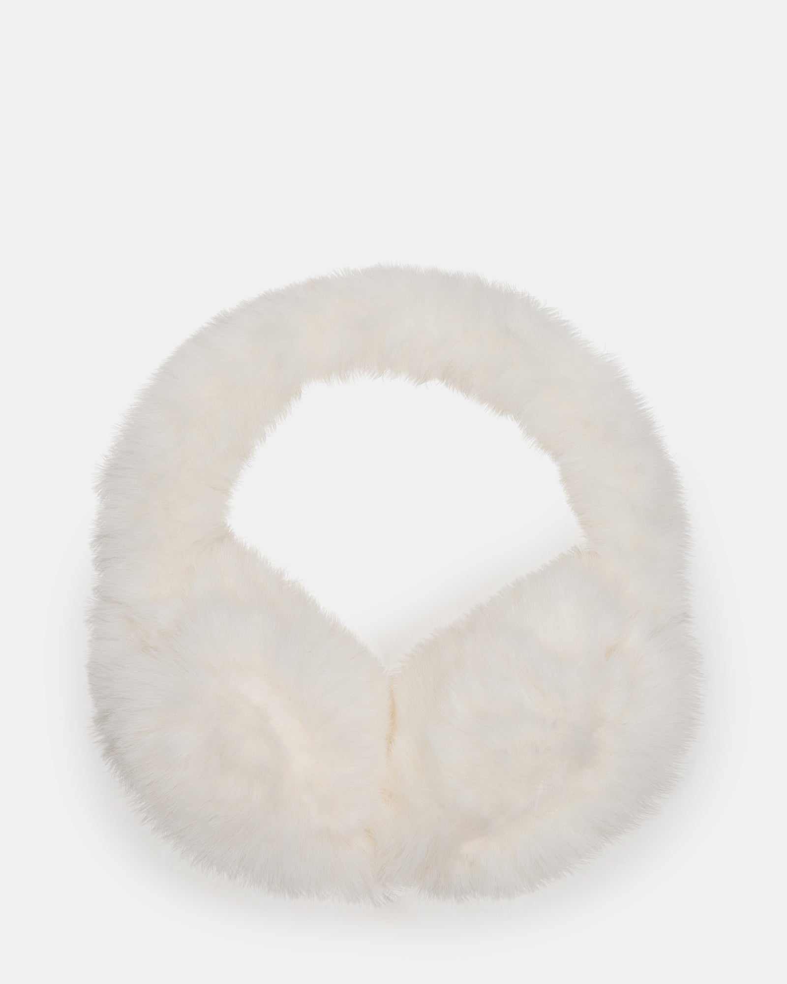 ALL OVER FAUX EARMUFFS ANTIQUE WHITE