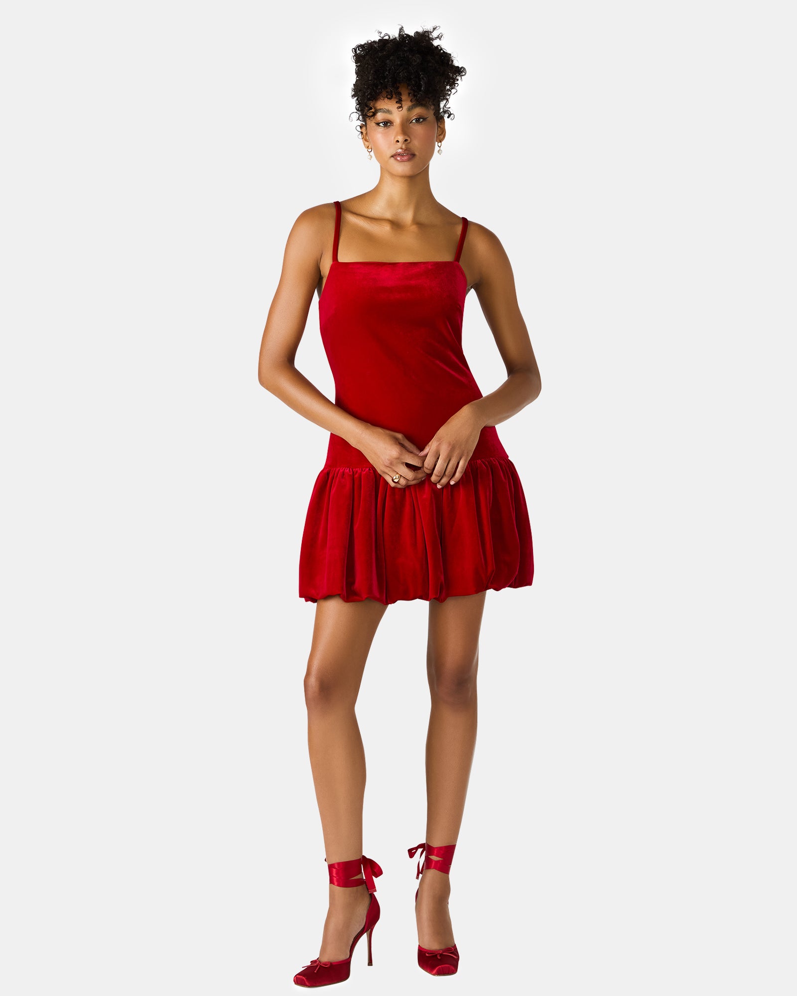 GIOVANNA DRESS RED VELVET