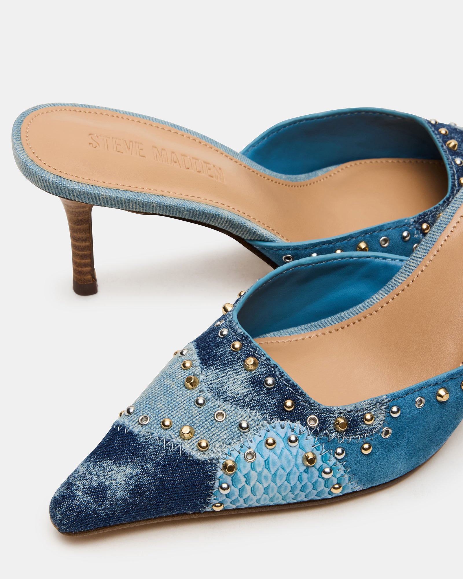 ALEXI DENIM MULTI STUDS