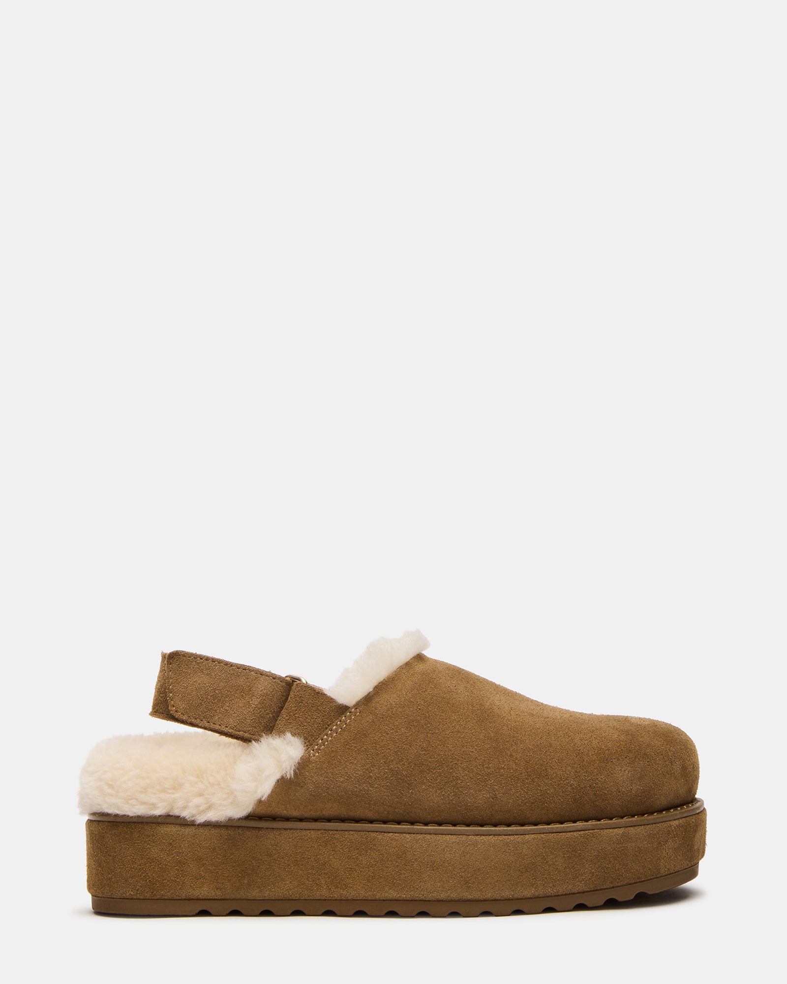 MELLOW FAUX FUR COGNAC SUEDE