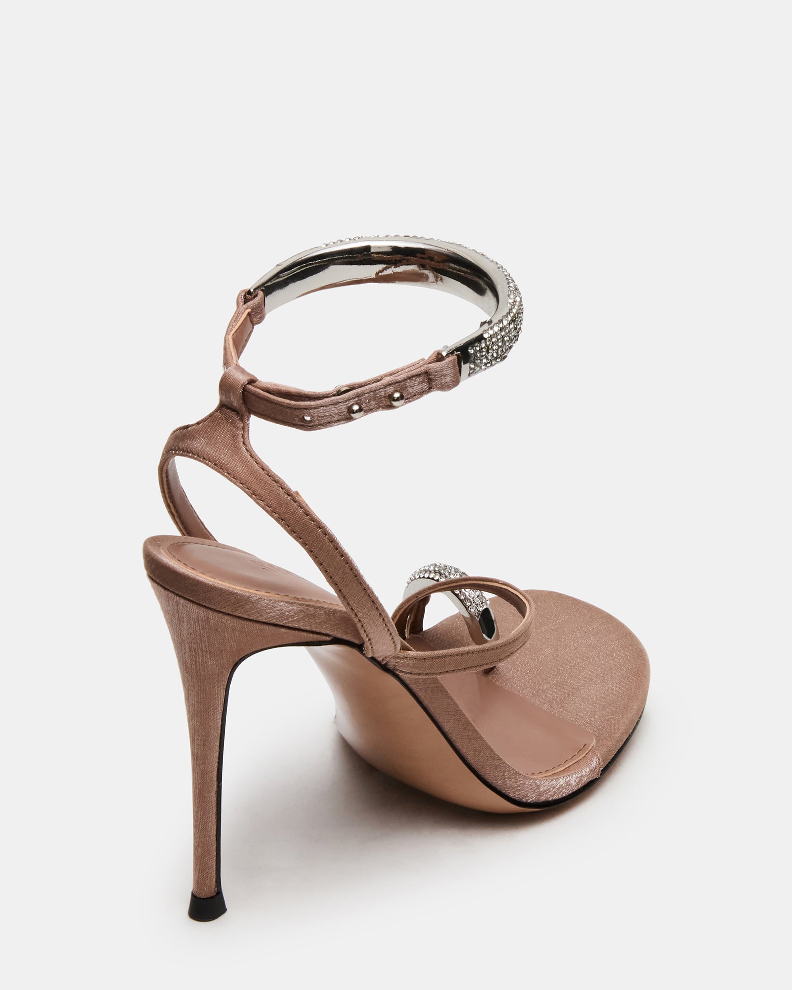 TIA RHINESTONES MOCHA SATIN