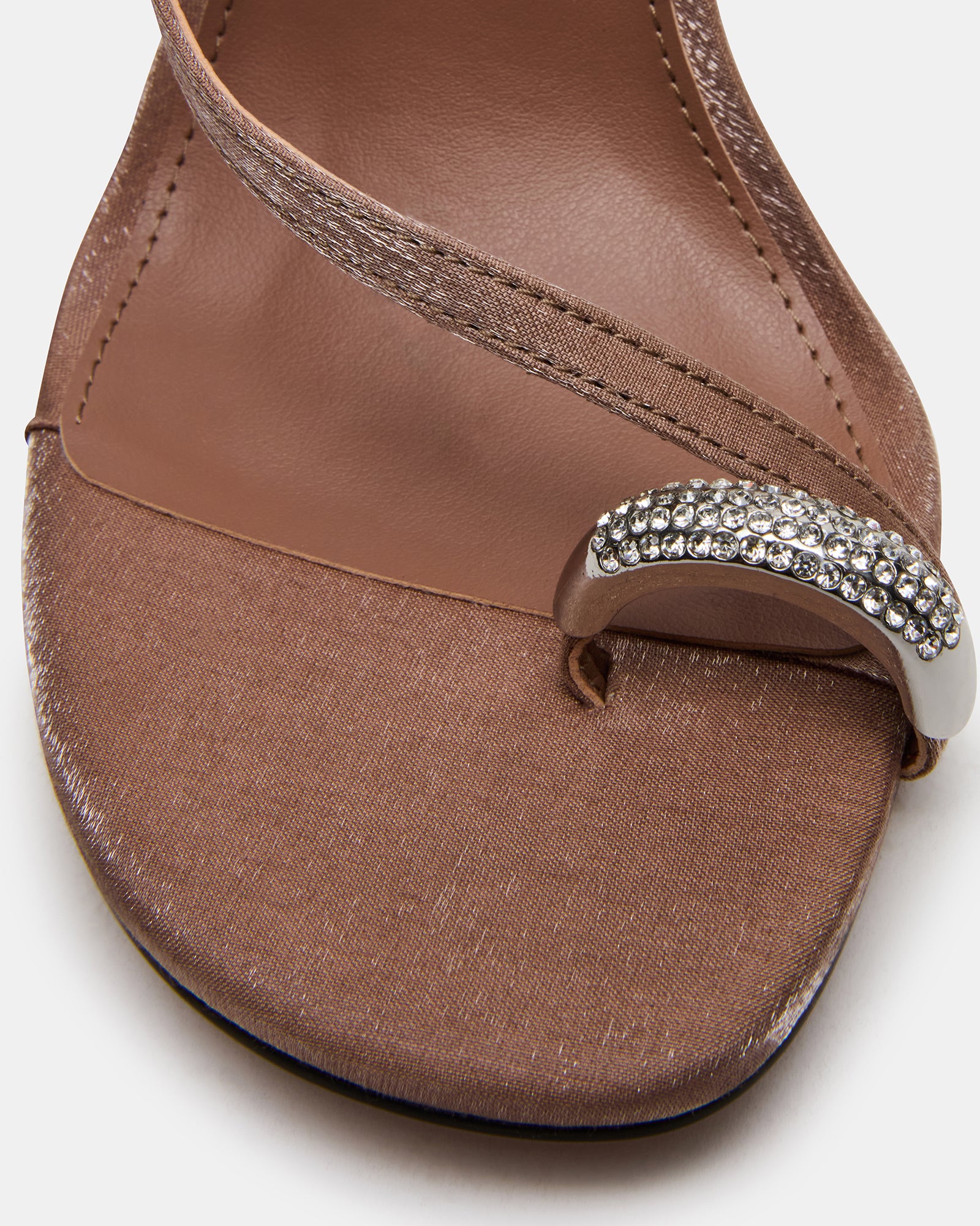 TIA RHINESTONES MOCHA SATIN